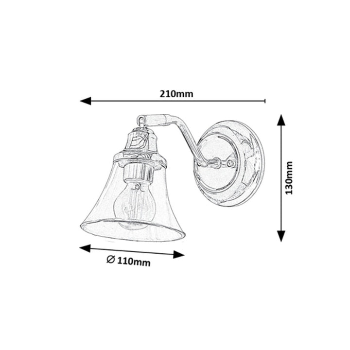 Koupelnová nástěnná lampa RABALUX ANTOINE 3207 E14 IP44, 2 ks