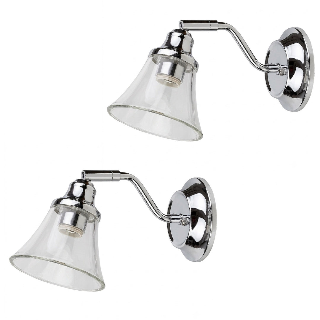 Koupelnová nástěnná lampa RABALUX ANTOINE 3207 E14 IP44, 2 ks