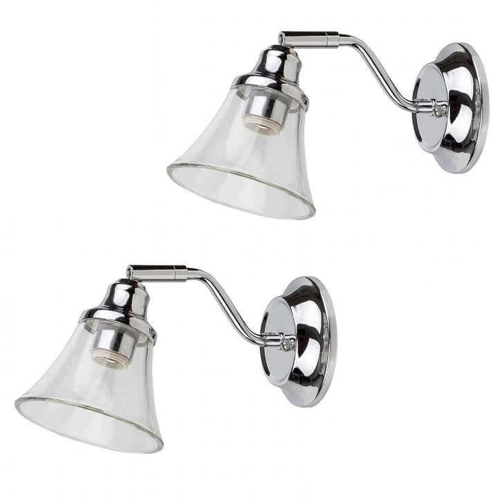 Koupelnová nástěnná lampa RABALUX ANTOINE 3207 E14 IP44, 2 ks
