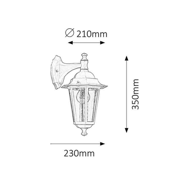 Venkovní lampa Velence Rabalux 8201, bílá, E27, max. 60 W, klasický styl, 2 ks