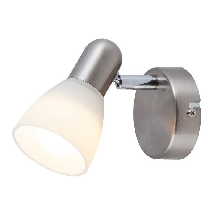 Lampa Soma spot E14, max. 40 W, saténově chromovaná, opálová, 6301, 2 ks