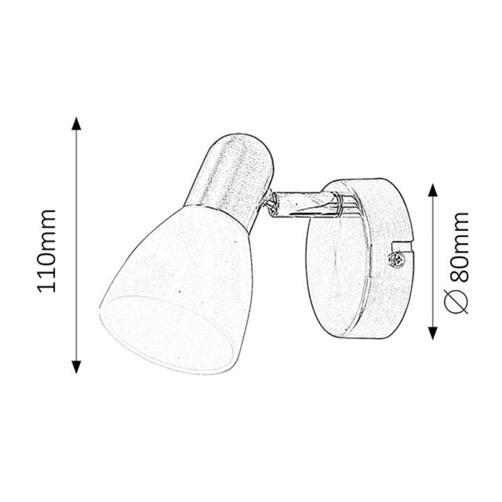 Lampa Soma spot E14, max. 40 W, saténově chromovaná, opálová, 6301, 2 ks