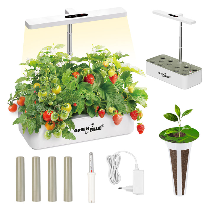 Inteligentní systém pro pěstování rostlin v interiéru GreenBlue, květináč SMART, objem 4 l, 220–240 V AC, 50/60 Hz, 0,4 A, GB133 + sada příslušenství