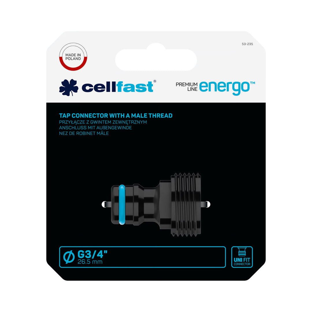 Připojka s vnějším závitem Cellfast ENERGO G3/4''