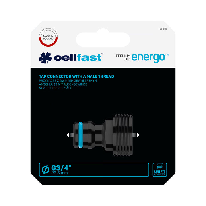 Připojka s vnějším závitem Cellfast ENERGO G3/4''