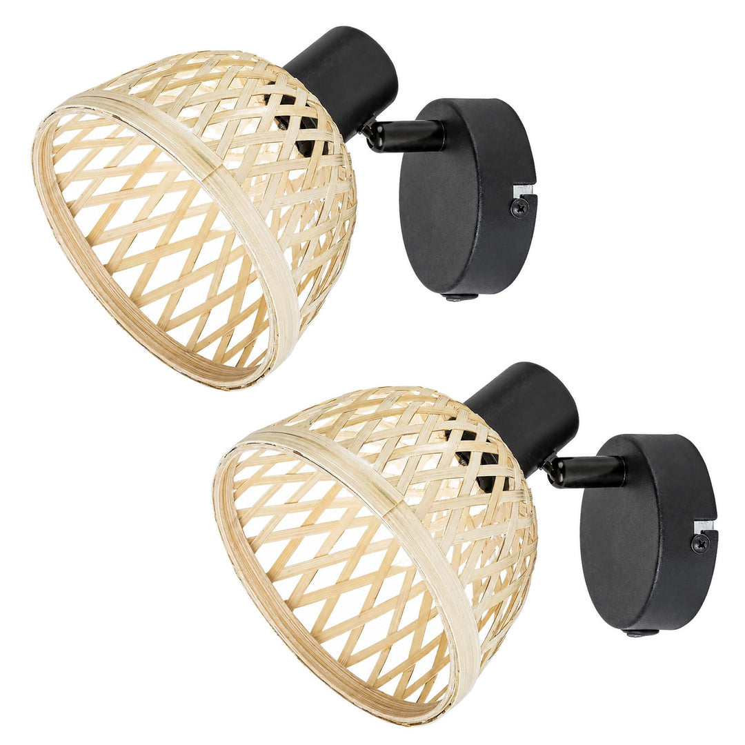 Nástěnná lampa Rabalux Rattan, závit E14, max. 15 W, 3133