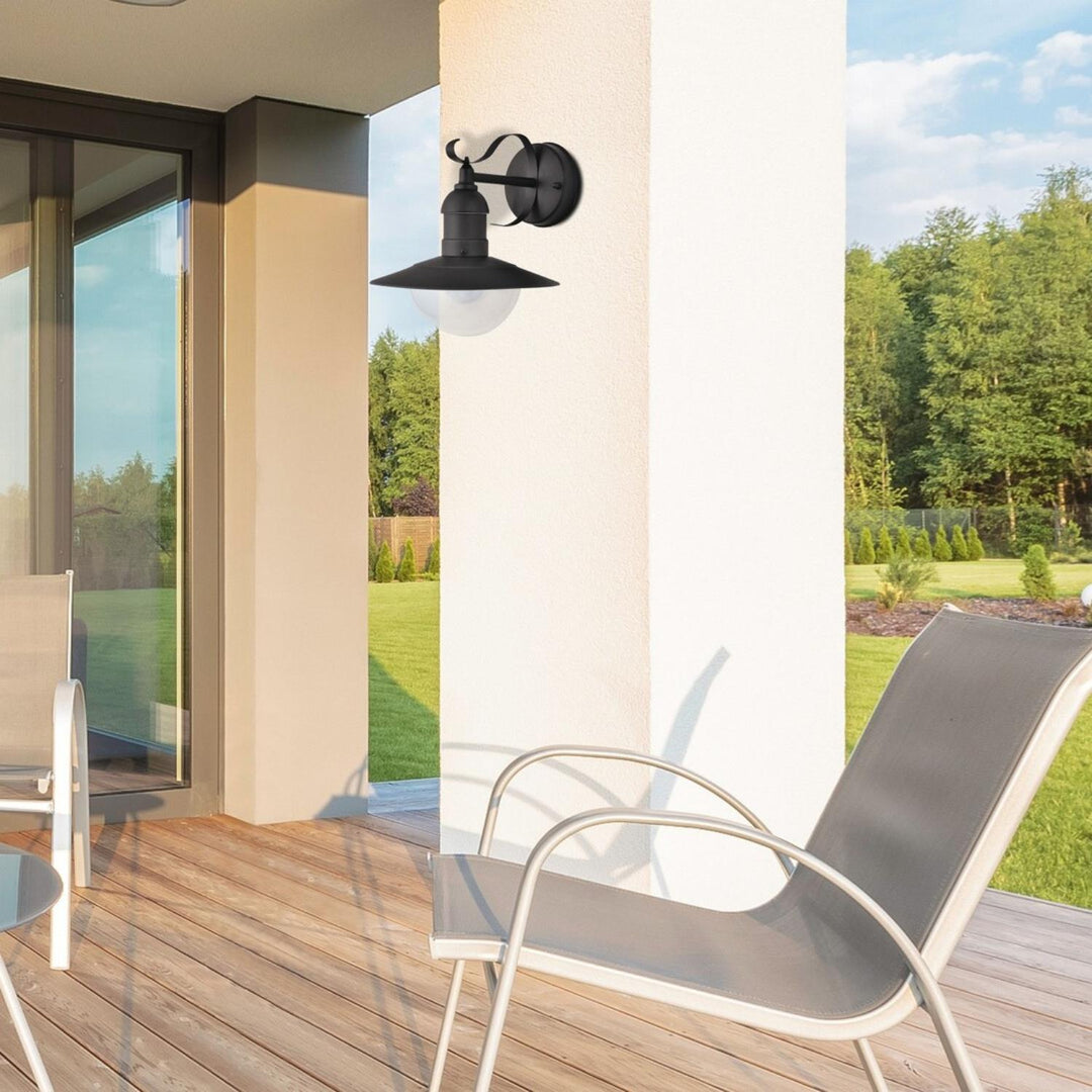 Zahradní nástěnné svítidlo Oslo Rabalux na fasádu, černé, E27, max. 60 W, IP43, 230 V, 2 ks