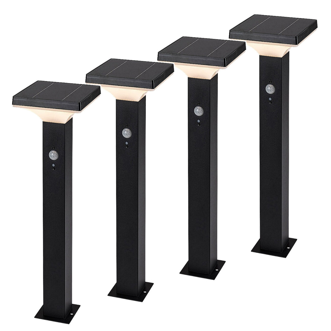 Lampa Rabalux, venkovní, solární, stojací, LED 4 W, IP44, černá, Geleen, 4 kusy