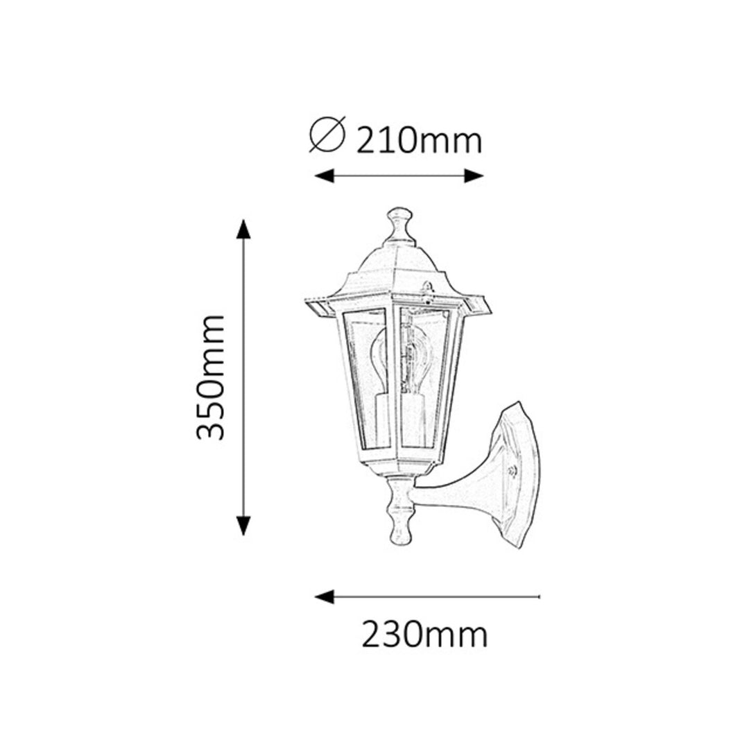 Nástěnné svítidlo Rabalux, venkovní, IP43, E27, max. 60 W, bílé, Velence, 2 ks