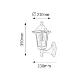 Nástěnné svítidlo Rabalux, venkovní, IP43, E27, max. 60 W, bílé, Velence, 2 ks