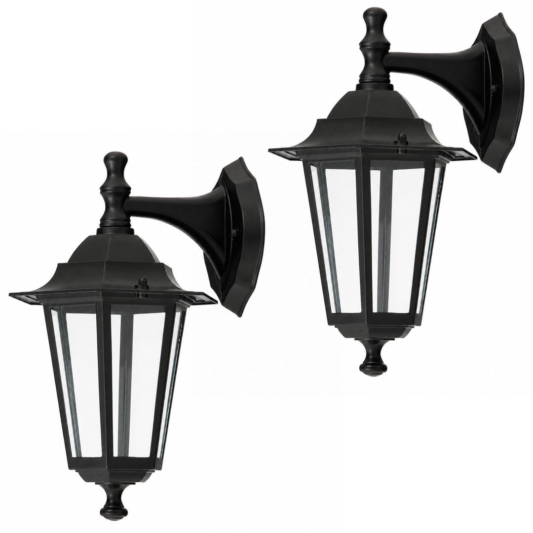 Nástěnné svítidlo Rabalux, venkovní, IP43, E27, max. 60 W, černé, Velence, 2 ks