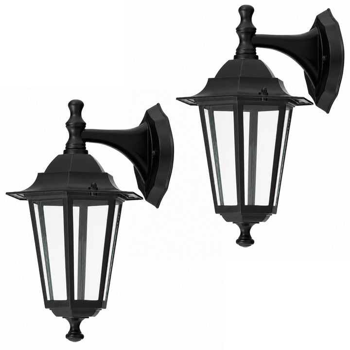 Nástěnné svítidlo Rabalux, venkovní, IP43, E27, max. 60 W, černé, Velence, 2 ks
