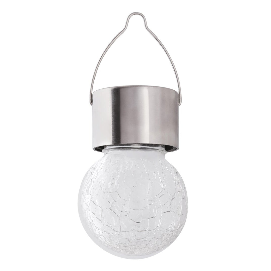 Solární lampa Rabalux Yola, 1 lm, IP44, barva saténový chrom, LED 0,06 W, 7850