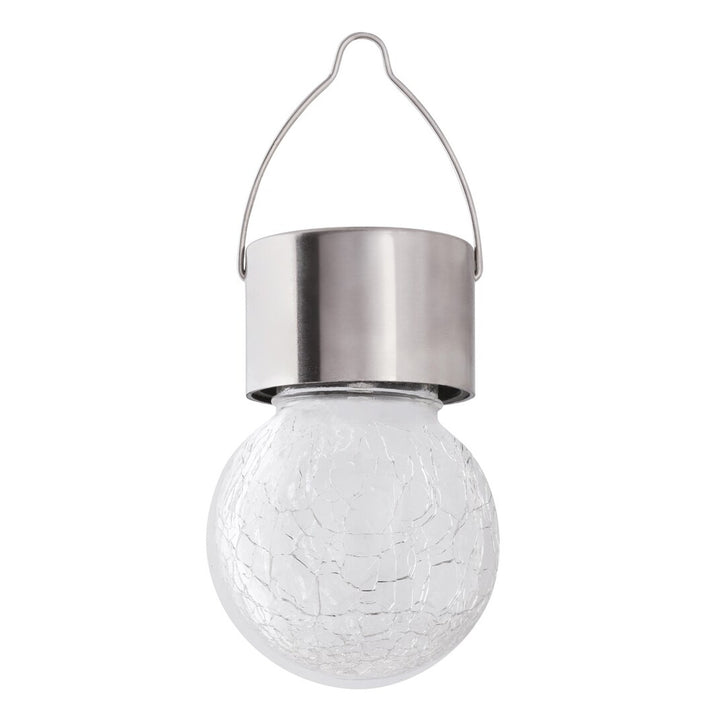 Solární lampa Rabalux Yola, 1 lm, IP44, barva saténový chrom, LED 0,06 W, 7850