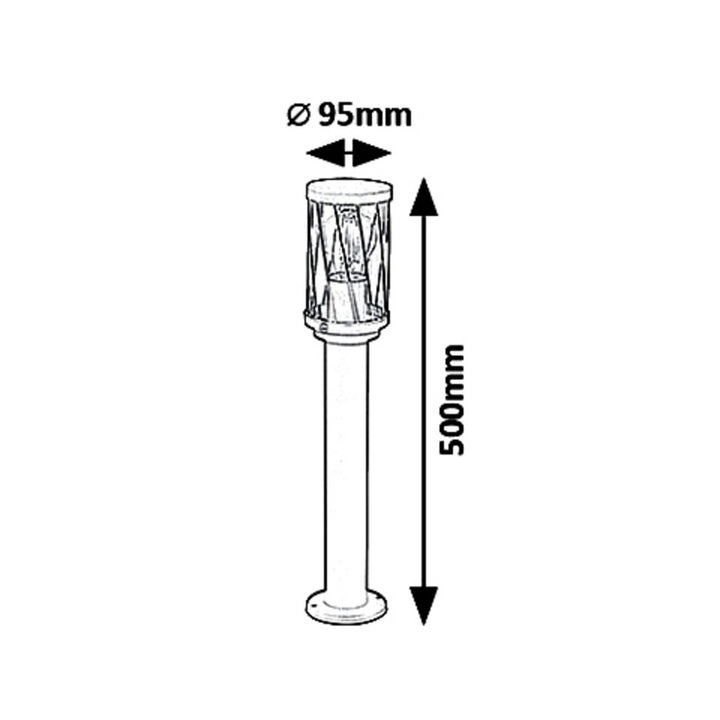 Zahradní stojací lampa Rabalux Budapest, IP44, hnědá, závit E27, max. 40 W, 8889