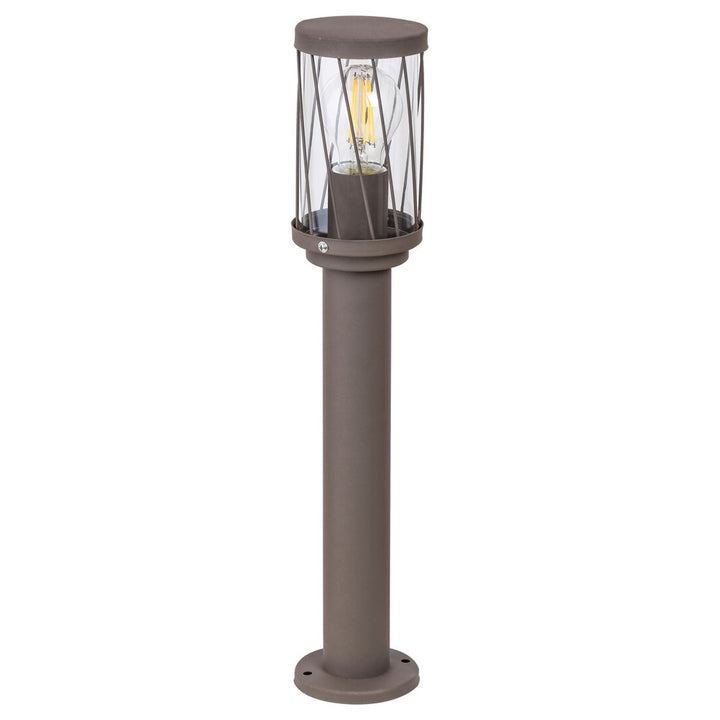 Zahradní stojací lampa Rabalux Budapest, IP44, hnědá, závit E27, max. 40 W, 8889