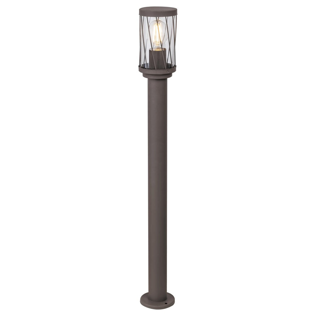 Zahradní stojací lampa Rabalux Budapest, IP44, hnědá, závit E27, max. 40 W, 8890