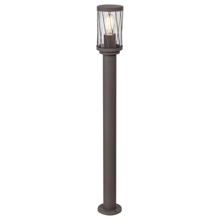 Zahradní stojací lampa Rabalux Budapest, IP44, hnědá, závit E27, max. 40 W, 8890