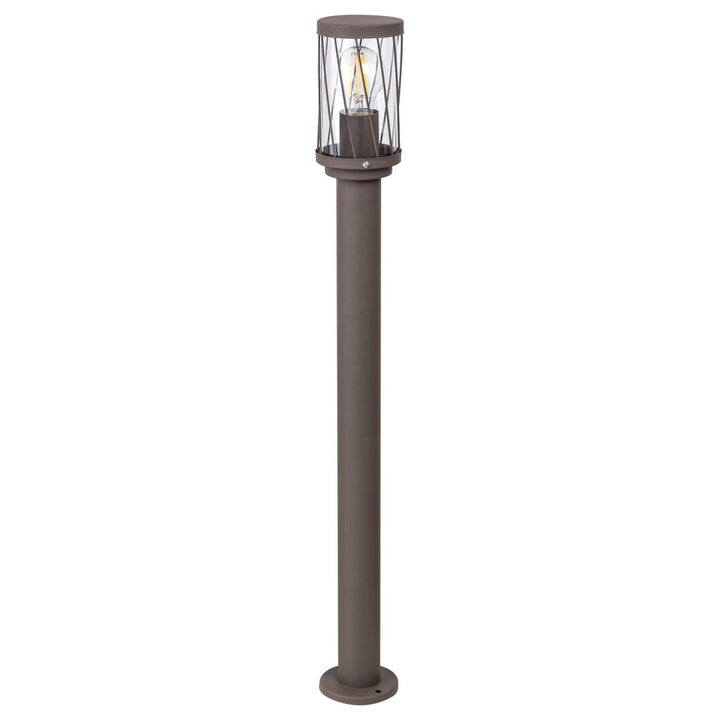 Zahradní stojací lampa Rabalux Budapest, IP44, hnědá, závit E27, max. 40 W, 8890