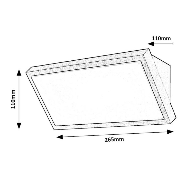 Svítidlo Rabalux Rapla2 LED 18 W, černé, IP65, energetická třída F, nastavení barevné teploty světla 2700, 4000, 6500 K, 77150