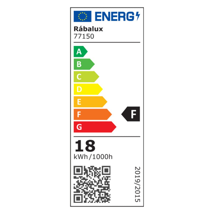 Svítidlo Rabalux Rapla2 LED 18 W, černé, IP65, energetická třída F, nastavení barevné teploty světla 2700, 4000, 6500 K, 77150