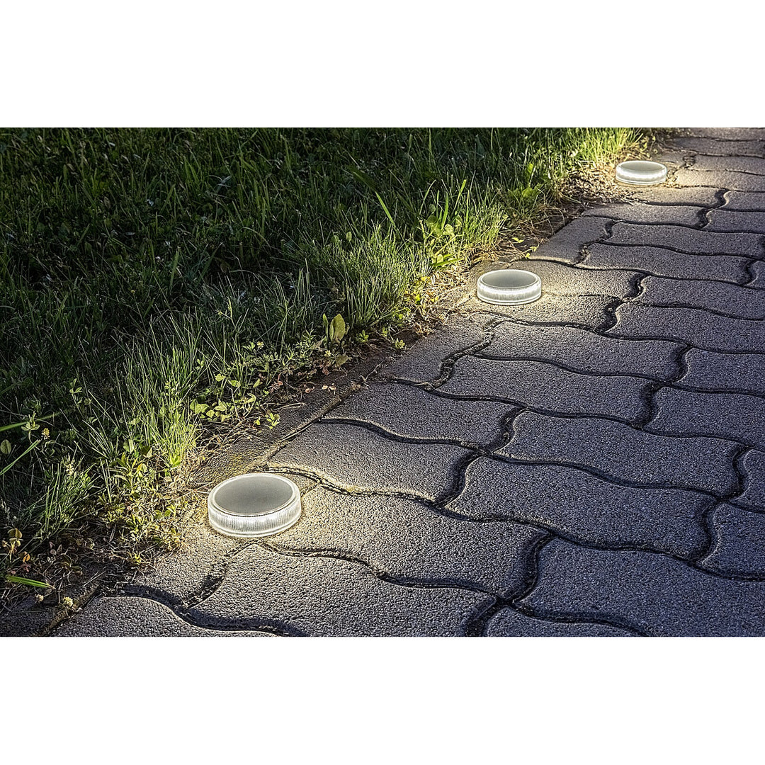 Solární lampa Trillo LED 0,3 W, senzor soumraku, průhledná, IP65, K 4000, 77175