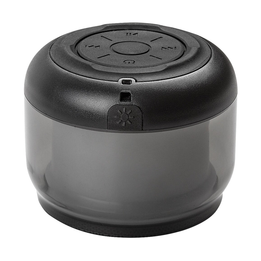 Stolní lampa Rabalux Radelia, Bluetooth reproduktor, RGB, černá, IP20, akumulátor, 76110