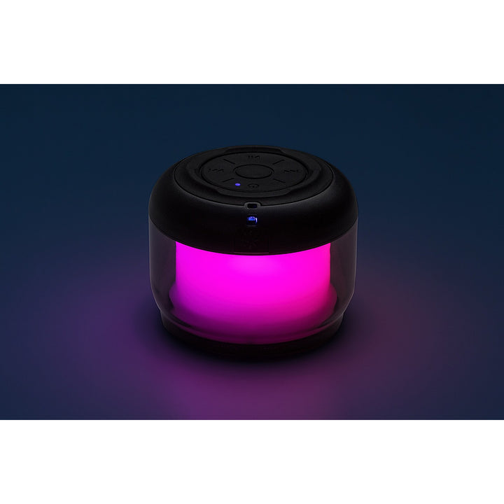 Stolní lampa Rabalux Radelia, Bluetooth reproduktor, RGB, černá, IP20, akumulátor, 76110