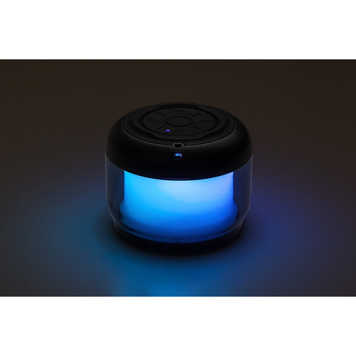 Stolní lampa Rabalux Radelia, Bluetooth reproduktor, RGB, černá, IP20, akumulátor, 76110