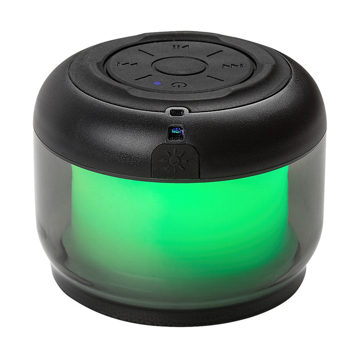 Stolní lampa Rabalux Radelia, Bluetooth reproduktor, RGB, černá, IP20, akumulátor, 76110