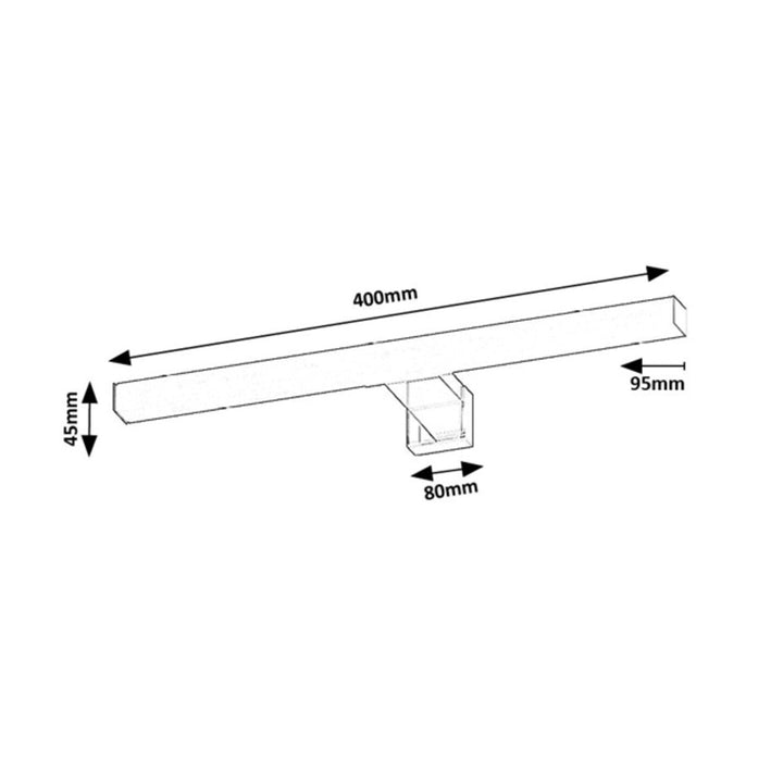 Koupelnová lampa Rabalux Oliro LED 6 W, černá, IP44, 4000 K, 75051