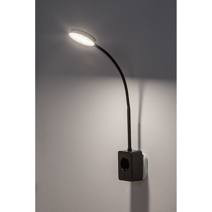 Nástěnné svítidlo Rabalux Tivro, LED 4 W, černé, IP20, 3 varianty barevné teploty: 3000, 4000, 6000, 71283