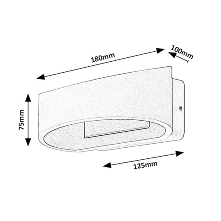 Venkovní nástěnné svítidlo Rabalux Gerla, hnědé, LED 9 W, IP54, 3000 K, 77180