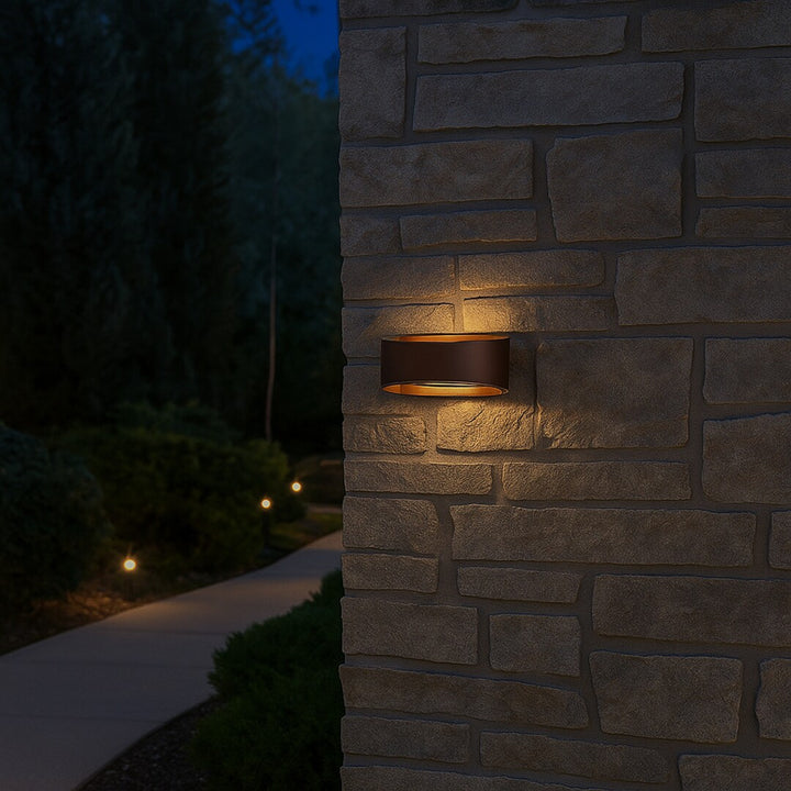 Venkovní nástěnné svítidlo Rabalux Gerla, hnědé, LED 9 W, IP54, 3000 K, 77180
