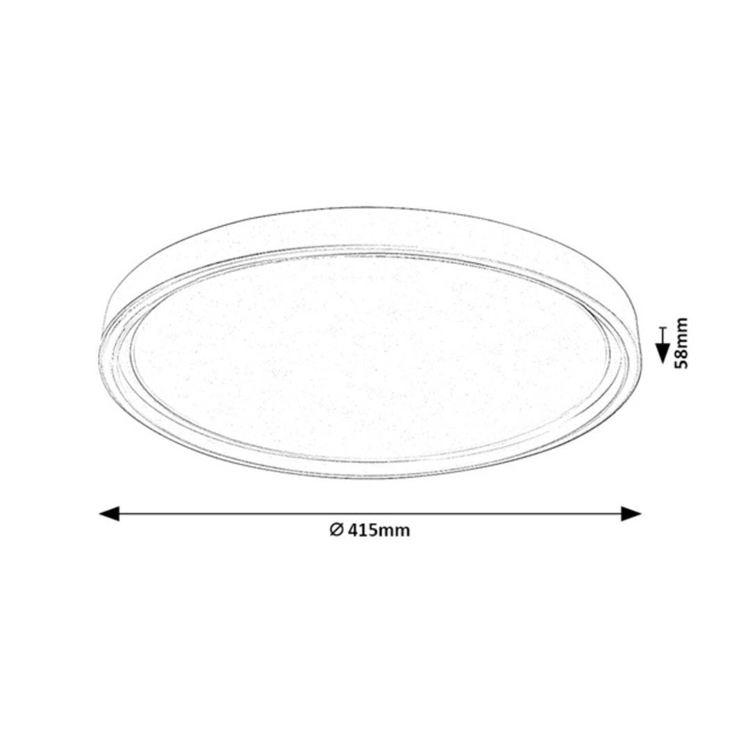 Stropní svítidlo Rabalux Zerina, 31 W, IP40, bílé, 3000–6500 K, funkce paměti, s dálkovým ovládáním, funkce časovače, efekt nočního světla, 75086