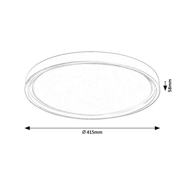 Stropní svítidlo Rabalux Zerina, 31 W, IP40, bílé, 3000–6500 K, funkce paměti, s dálkovým ovládáním, funkce časovače, efekt nočního světla, 75086