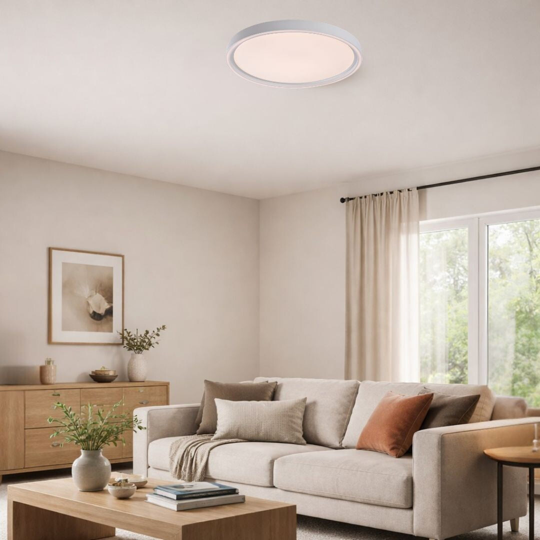 Stropní svítidlo Rabalux Zerina, 31 W, IP40, bílé, 3000–6500 K, funkce paměti, s dálkovým ovládáním, funkce časovače, efekt nočního světla, 75086