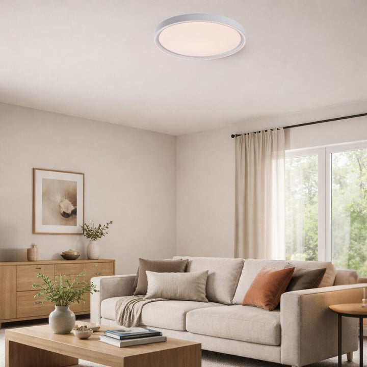 Stropní svítidlo Rabalux Zerina, 31 W, IP40, bílé, 3000–6500 K, funkce paměti, s dálkovým ovládáním, funkce časovače, efekt nočního světla, 75086