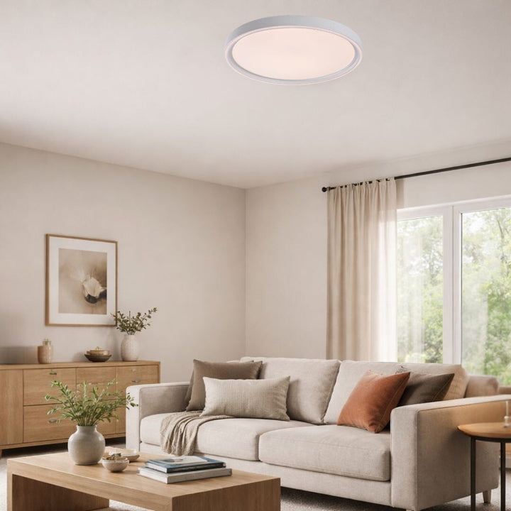 Stropní svítidlo Rabalux Zerina, 54 W, IP40, bílé, 3000–6500 K, funkce paměti, s dálkovým ovládáním, funkce časovače, efekt nočního světla, 75087