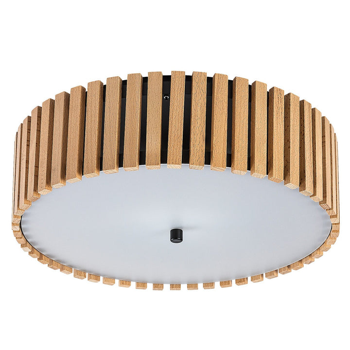 Stropní svítidlo Rabalux Noxelle E27 3x MAX 25 W IP20, matná černá/dřevo, 71420