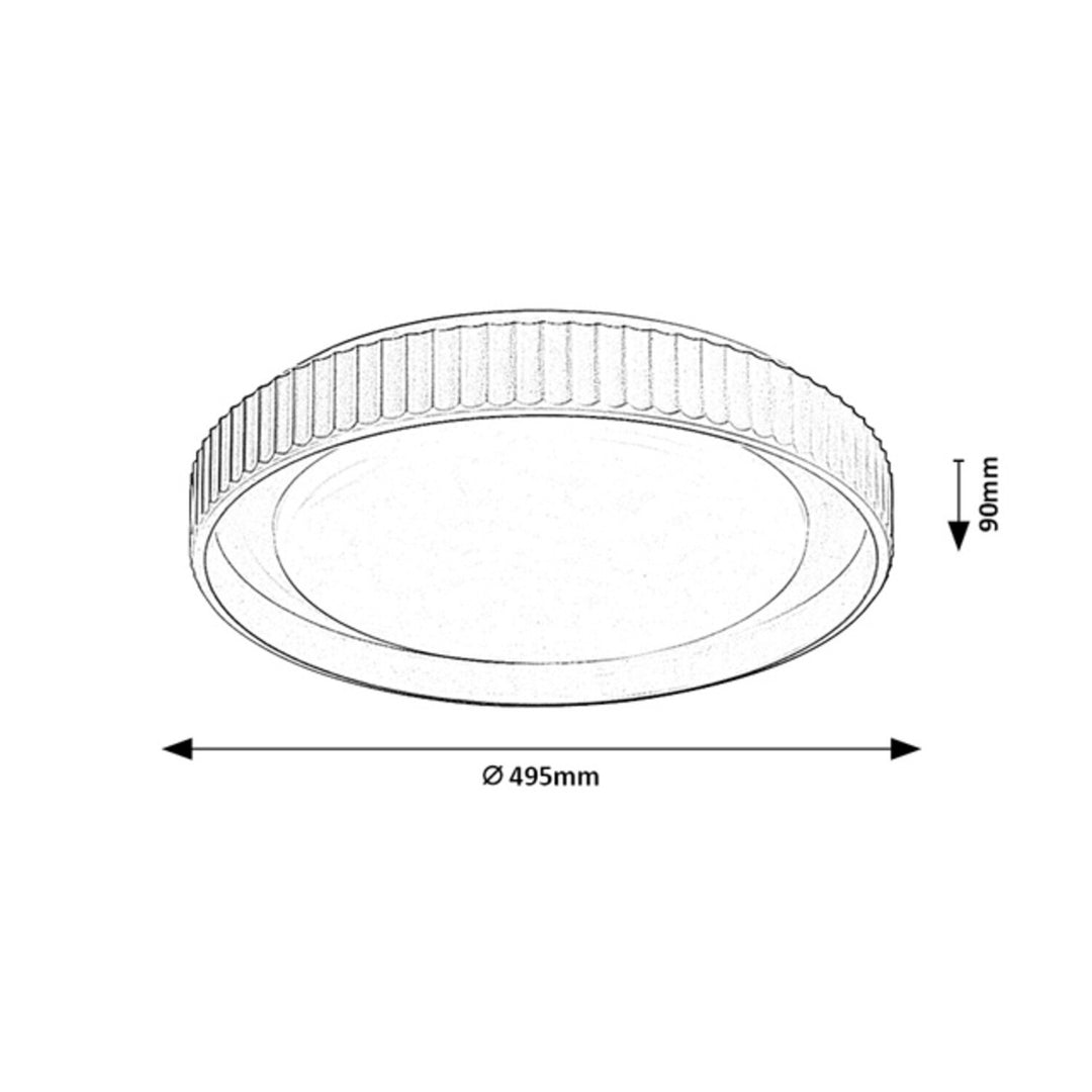 Svítidlo Pastello LED 48 W IP20, šedobéžové, 3000–6500 K, funkce paměti s dálkovým ovládáním, funkce časovače, efekt nočního světla, 71345