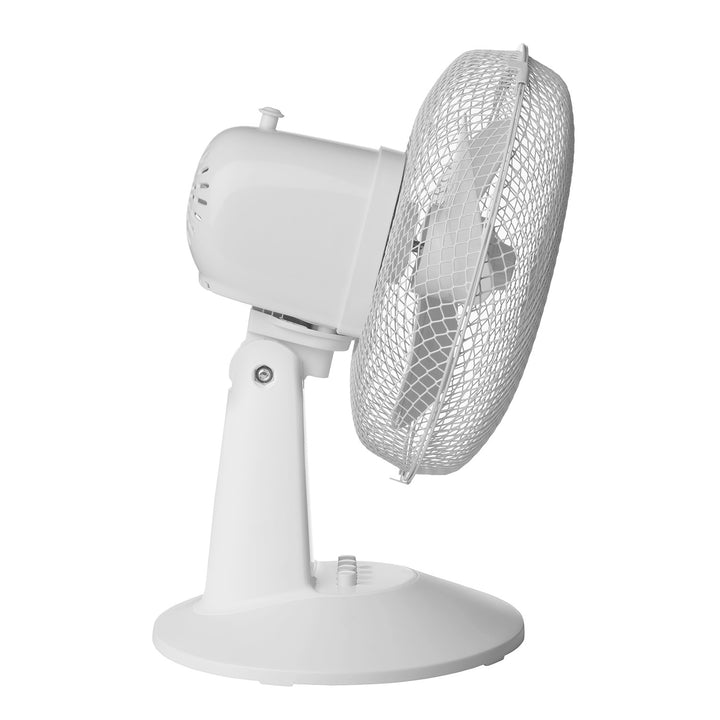 Stolní ventilátor Concept, bílá barva, 3 rychlosti, oscilace, tichý chod, nastavitelný sklon, VS5040