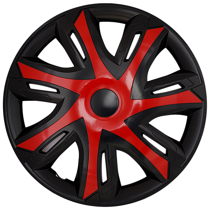 Univerzální kryty kol 14'' NRM N-Power červené/černé, 4 kusy