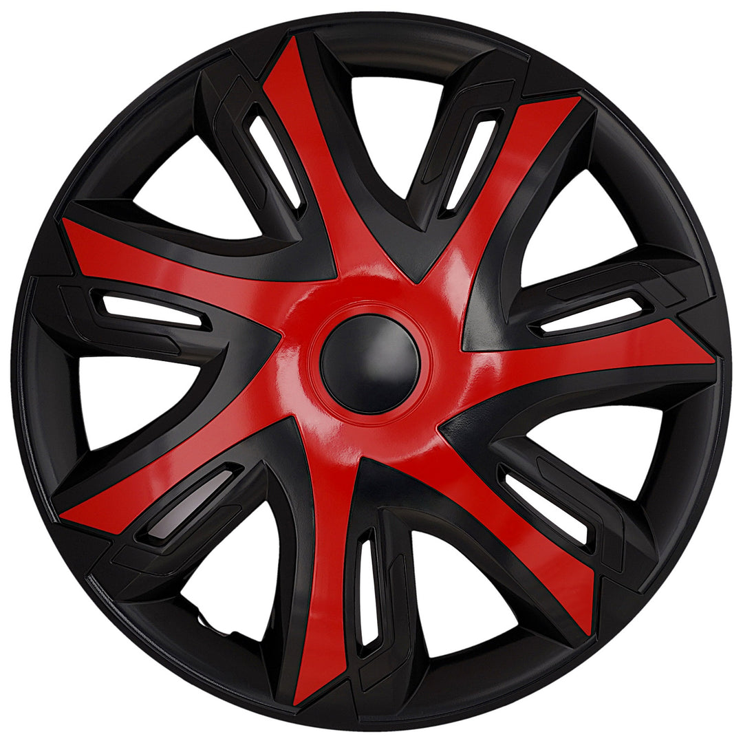 Univerzální kryty kol 16'' NRM N-Power červené/černé, 4 ks