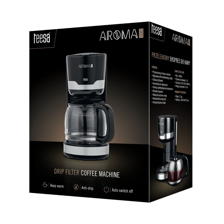 Kávovar s průtokovým systémem Teesa AROMA 100, objem 1,5 l, výkon 1000 W