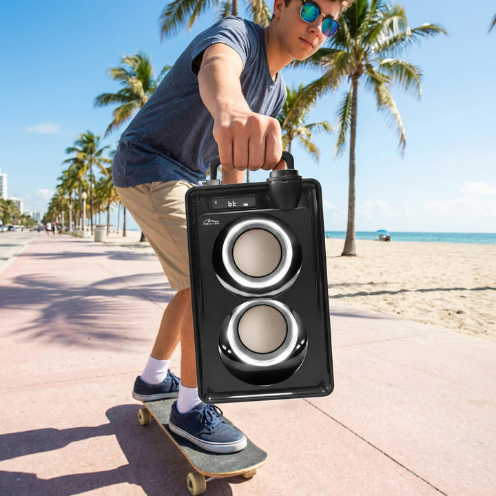 Přenosný Bluetooth reproduktor OVERBOX MT3186, FM rádio, podpora SD karet, USB, výkon RMS 30 W, Mediatech