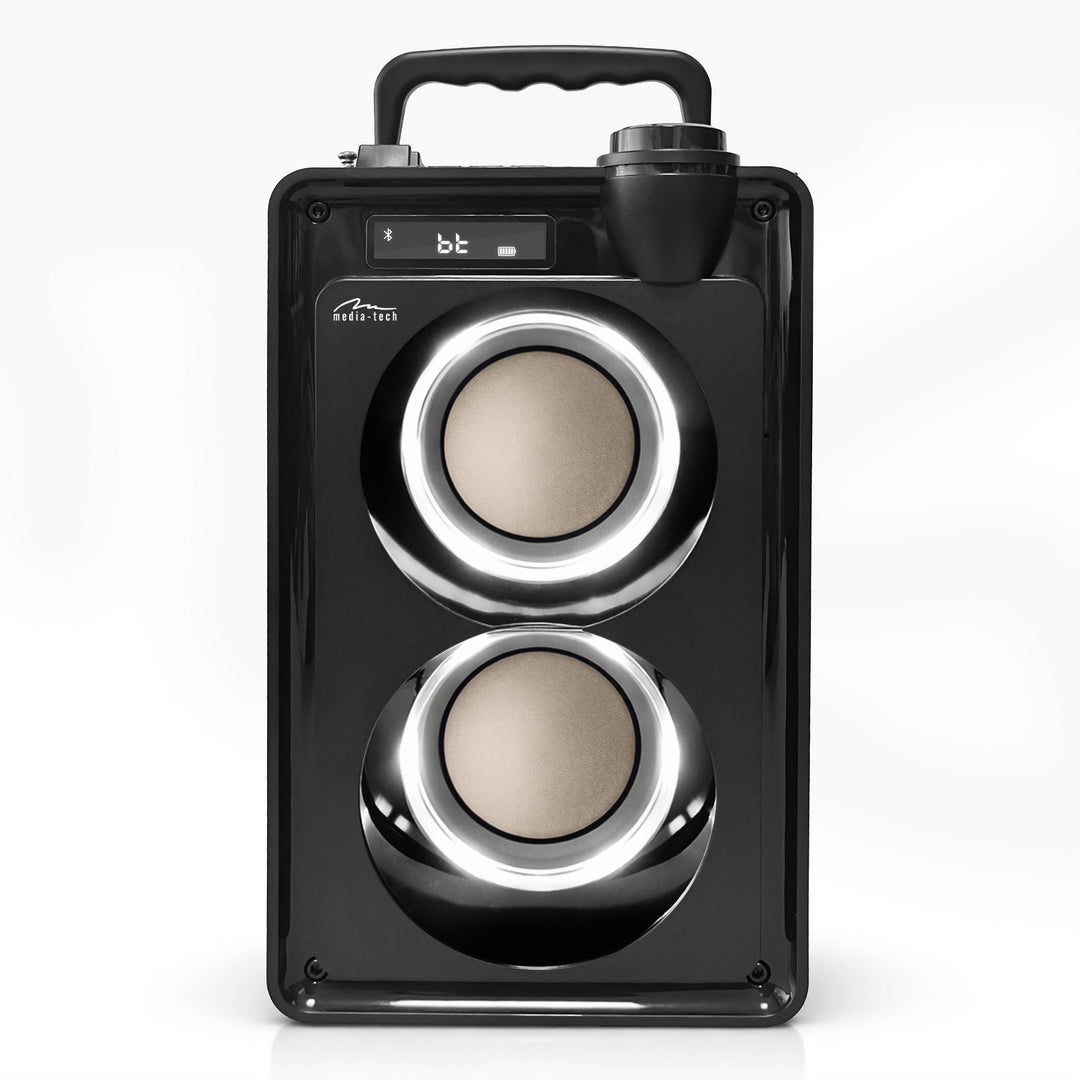 Přenosný Bluetooth reproduktor OVERBOX MT3186, FM rádio, podpora SD karet, USB, výkon RMS 30 W, Mediatech