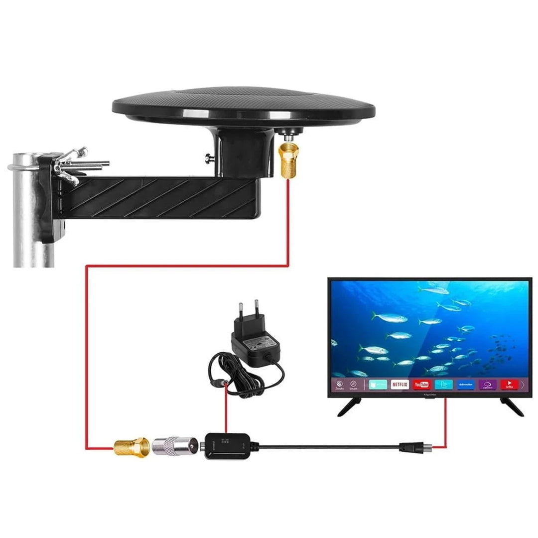 DVBT-2 anténa pro pozemní televizi, všesměrová MUX8 4K, filtr 5G LTE Digital360 Vayox