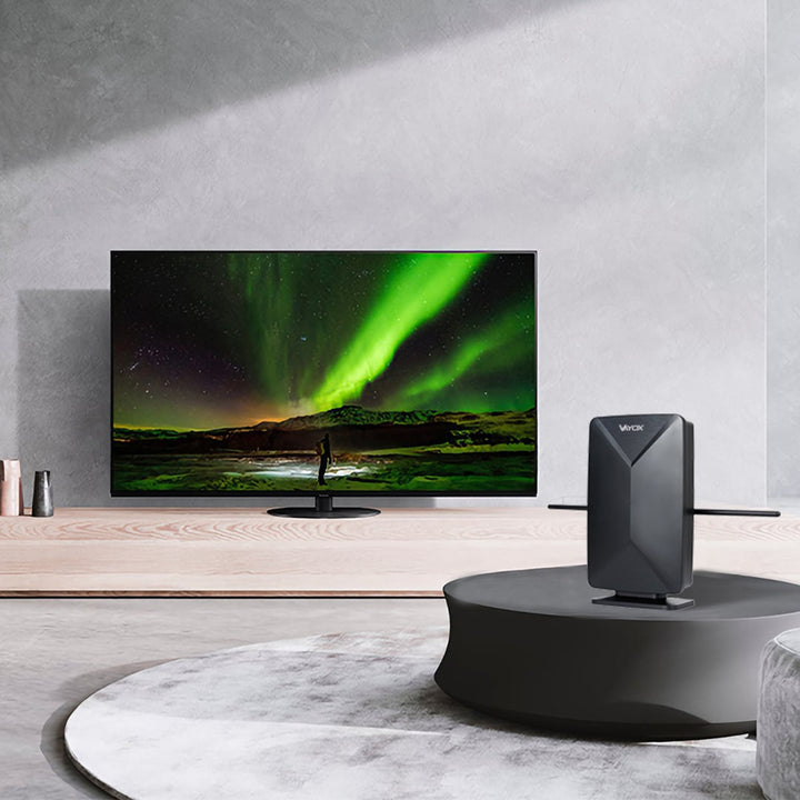Aktivní anténa, pokojová, vnitřní, venkovní, DVB-T2, pozemní televize 4K, Vayox