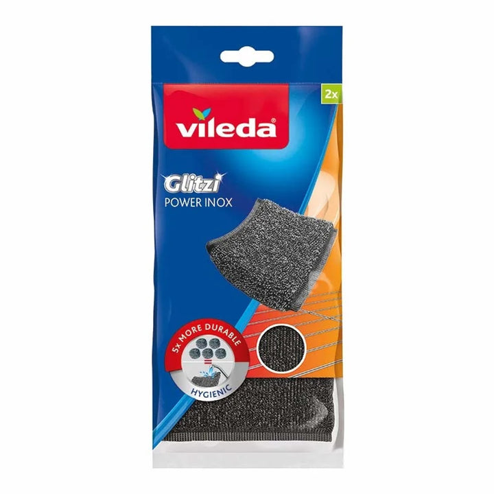 Sada plochého mopu Ultramax + rukavice Universal + houbičky Glitzi (2 ks) Vileda, bezdotykový systém odvodnění, dva druhy vláken, 177453